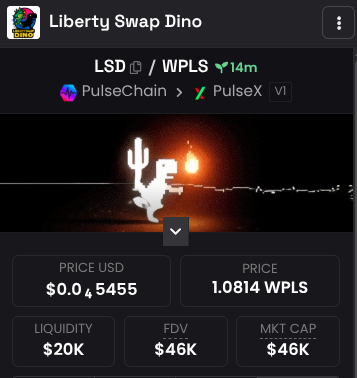 LibertySwapDino's tweet photo. @LibertySwapFi Bonded
Sending 
Building
Shilling
Thanks @LibertySwapFi https://t.co/LkOlCy7x41