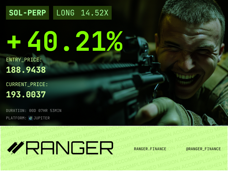 Been using <a href="/ranger_finance/">Ranger</a> for some trades and I'm really enjoying it

Basically they are a perps aggregator and have a points campaign, with 500k points distributed per week

They also have some nice integrations coming, might write a thread later