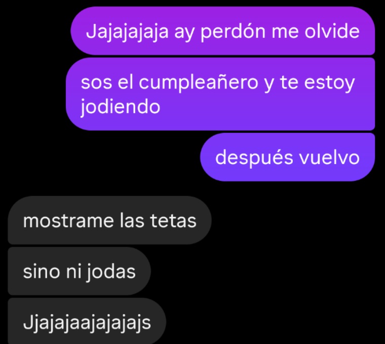 "mostra interés vos!! que podria pasar?"