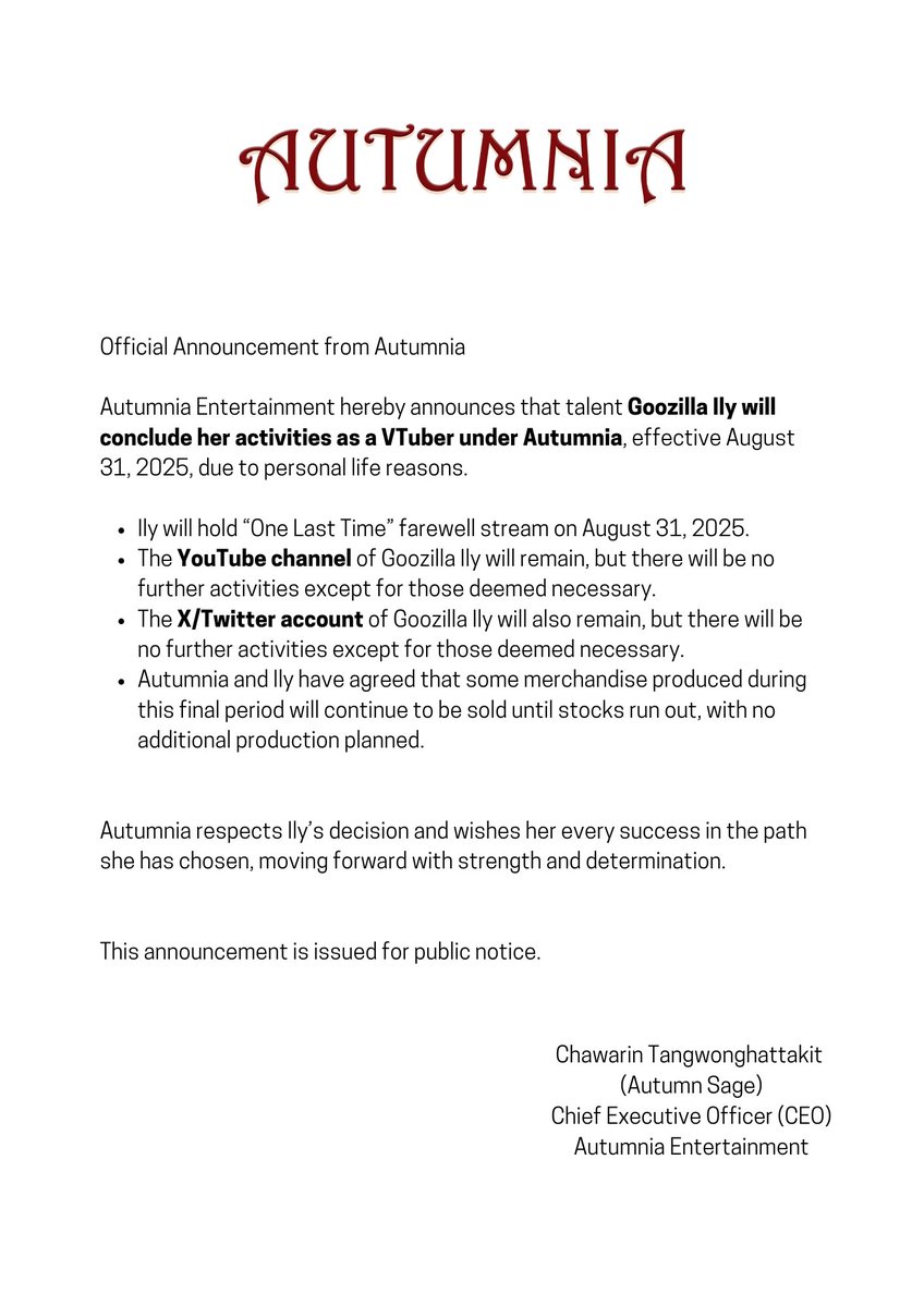 Autumnia888's tweet photo. ประกาศสำคัญเกี่ยวกับ @GoozillaIly 
---------------------------------
Official Announcement about @GoozillaIly https://t.co/zWhWm8iBgu