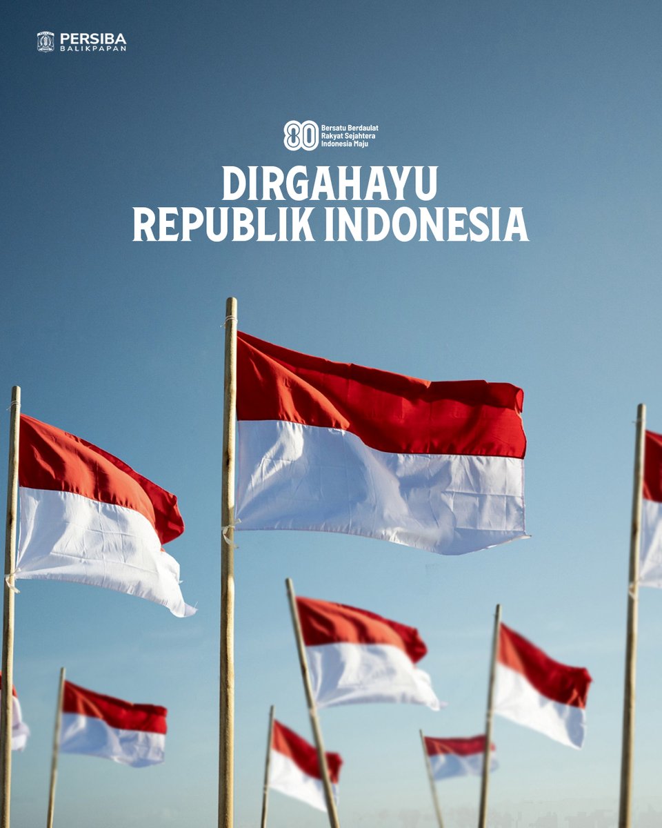 persibadaily's tweet photo. ๐๐ข๐ซ๐ ๐๐ก๐๐ฒ๐ฎ ๐๐๐ฉ๐ฎ๐๐ฅ๐ข๐ค ๐๐ง๐๐จ๐ง๐๐ฌ๐ข๐ ๐ค๐-๐๐!
Mari terus menjaga persatuan dan menyalakan semangat perjuangan demi Indonesia yang lebih maju.
#PersibaBalikpapan #PersibaMuda #DLMD https://t.co/2YQGqsaQ3g