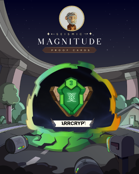 harrcryptt's tweet photo. Hey, I've reached
Magnitude 3.0 at @SeismicSys!
How about you?
Create your card here: https://t.co/V12bQNgZML https://t.co/xBla9XF63B