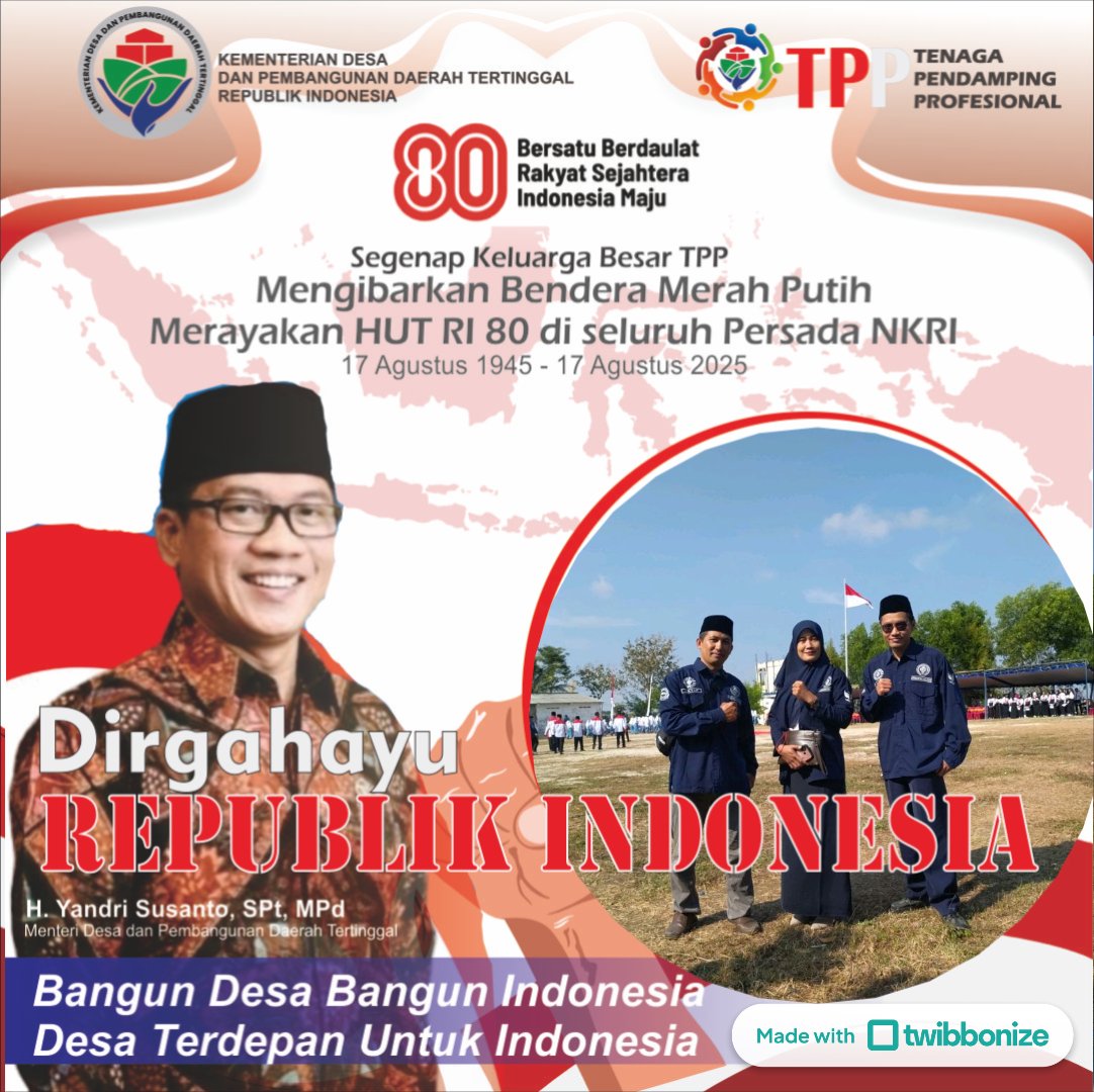 pendampi's tweet photo. TPPKibarBenderaMerahPutih
TPPDirgahayuRI80
BangunDesaBangunIndonesia https://t.co/rICSriLjvY