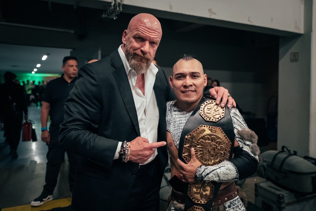 Triple H (@tripleh) on Twitter photo Honoring a legacy while forging the future.
Congratulations to everyone involved and to our <a href="/luchalibreaaa/">Lucha Libre AAA Worldwide</a> Mega Champion, <a href="/vikingo_aaa/">Hijo del Vikingo</a>. Honoring a legacy while forging the future.
Congratulations to everyone involved and to our <a href="/luchalibreaaa/">Lucha Libre AAA Worldwide</a> Mega Champion, <a href="/vikingo_aaa/">Hijo del Vikingo</a>.