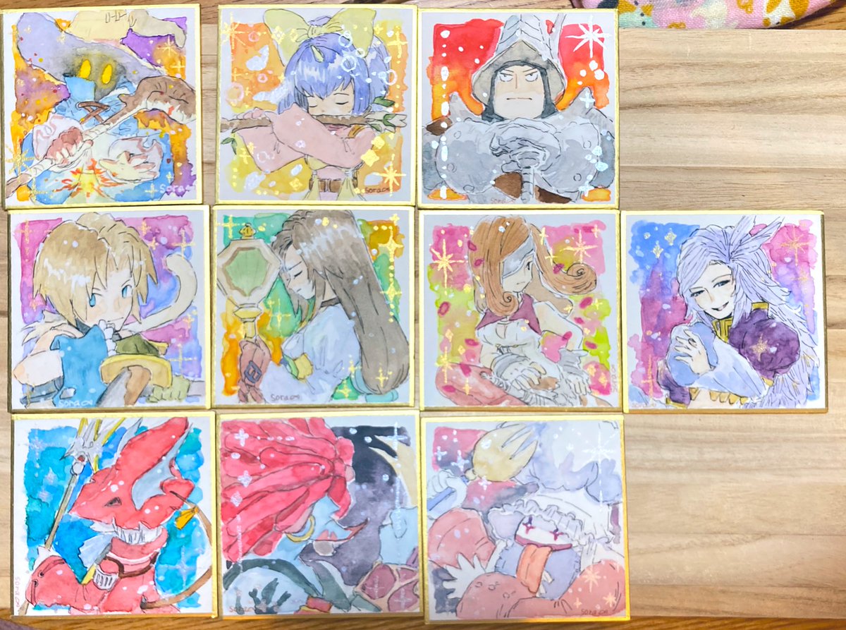 描きました
クジャ描き直したい…笑