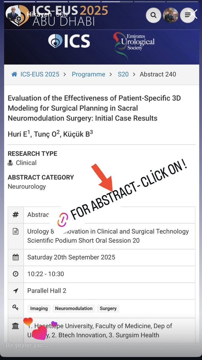 We are excited to present our 3 studies at ICS 2025 on the use of 3D printing &amp; modeling in sacral neuromodulation, female robotic artificial urinary sphincter surgery, and male pelvic-perineal surgery.
3D applications enhance not only training but also patient counseling &amp;