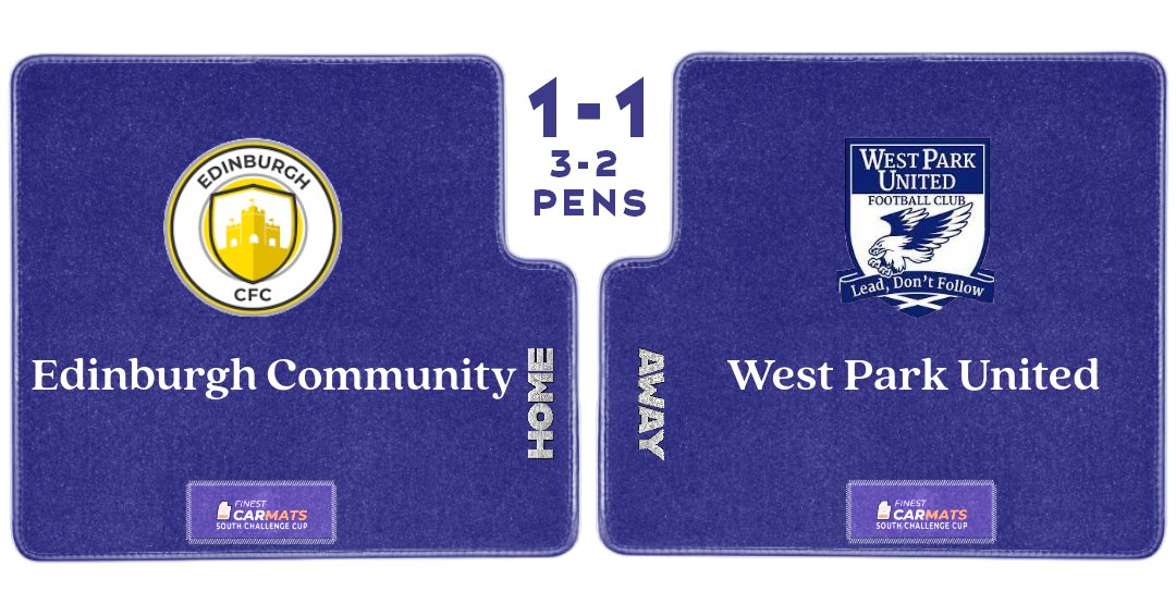 A penalty shootout was needed to separate <a href="/EdinburghCFC/">Edinburgh CFC</a> and <a href="/WestParkWoSFL/">West Park Utd WOS</a> as they drew 1-1 during 90 minutes as Ethan Johnstone (44) equalised for the home side after Aiden Reid (32) had put the visitors ahead. Edinburgh Community came out 3-2 winners in the shootout to advance.