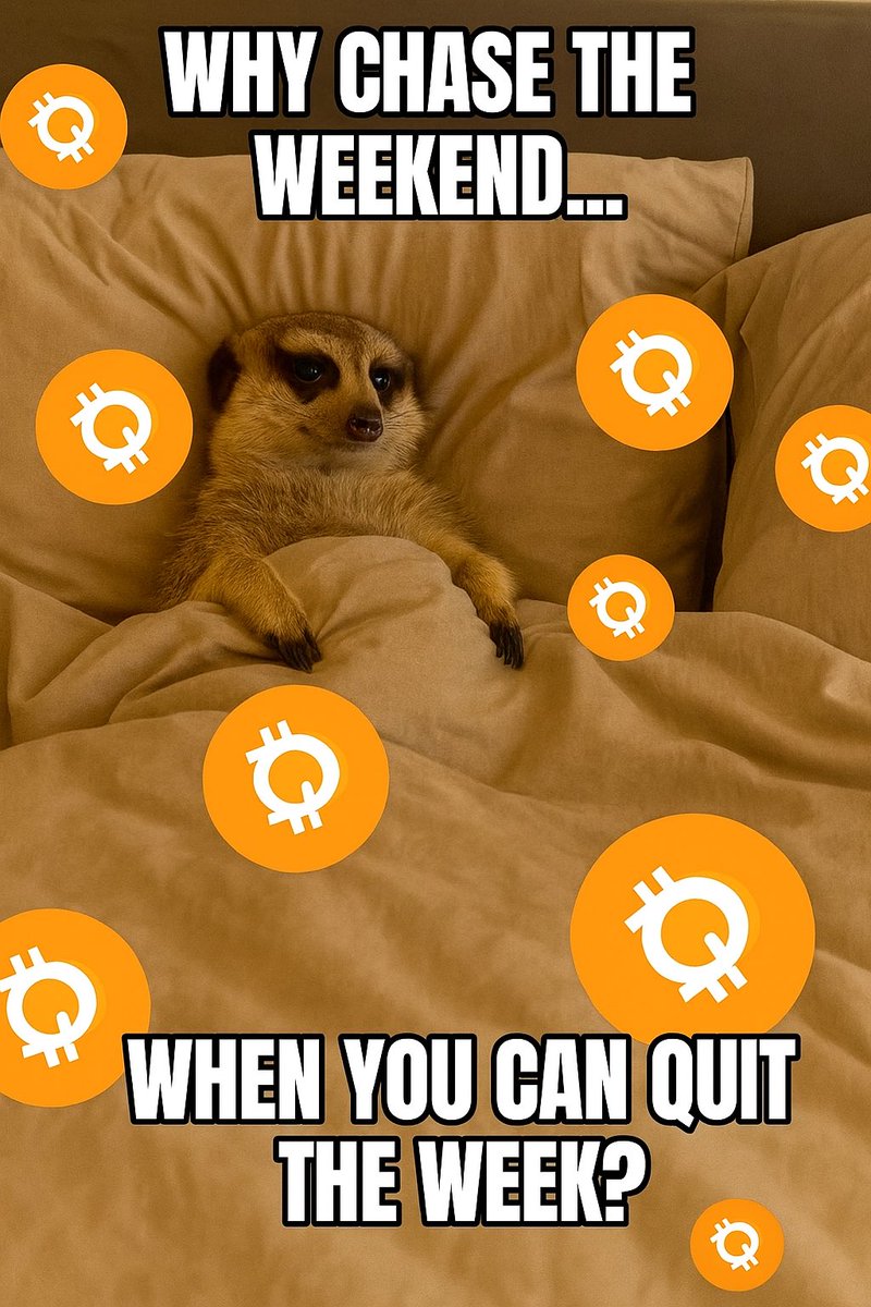 clarapeter23's tweet photo. ⏰ Still waiting for the weekend? Nah. Quitters don’t wait — we quit the week. 🦝✨ Join the Quitcoin fam and flip the script. 🚀 #Quitcoin #QuitTheGrind https://t.co/2Z2CZYIq6f