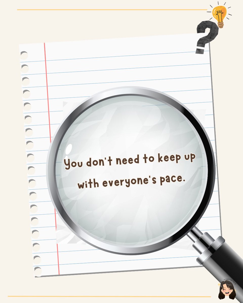 organizeby_e's tweet image. "Slow down, breathe, and remember — it’s not a race." #SelfCareForStudents #StudyMindset #MentalHealth #fyp