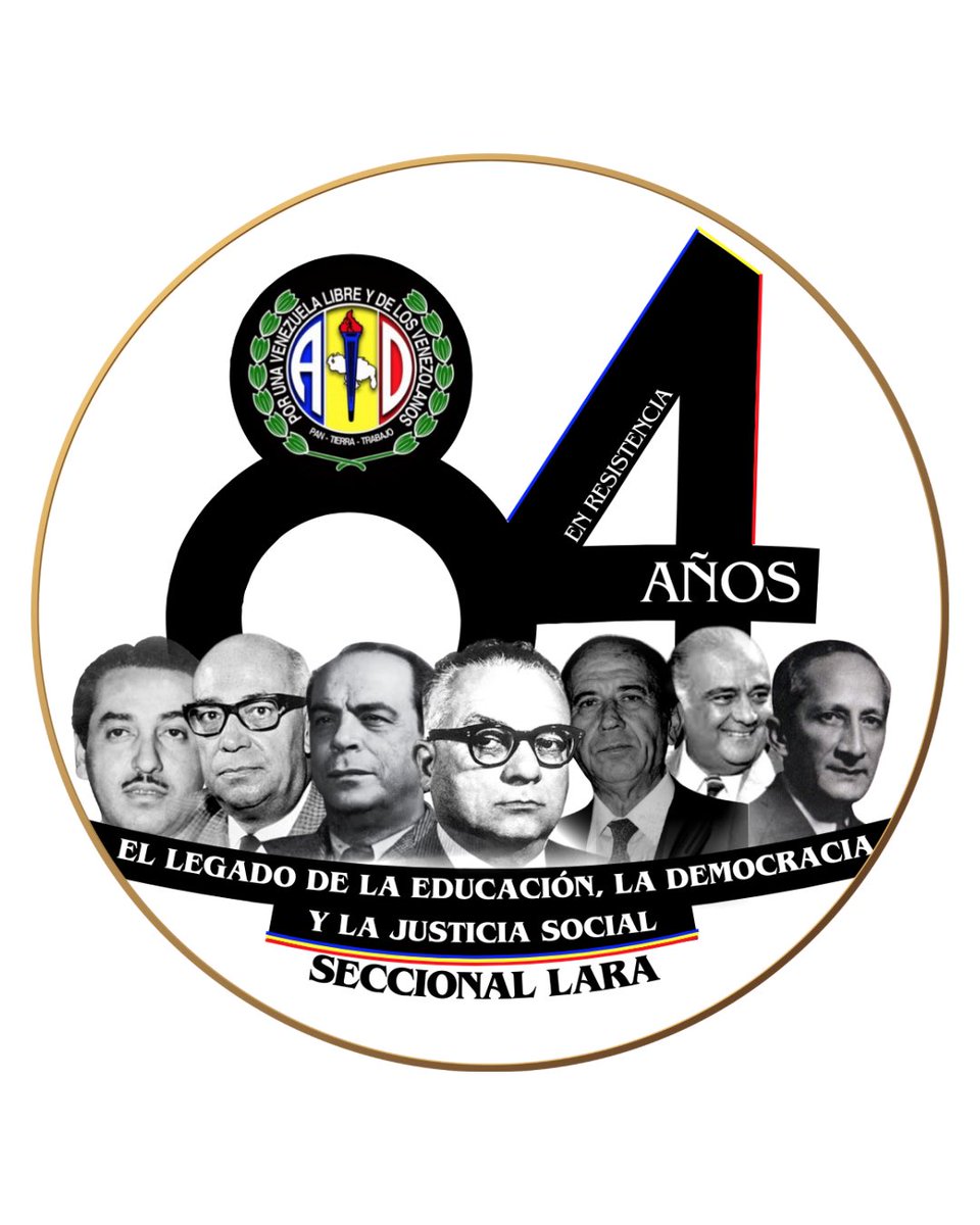 Secretaría de Organización AD en Resistencia Lara (@adorg_laraof) on Twitter photo Iniciamos la cuenta regresiva para conmemorar el 84° aniversario de <a href="/ADemocratica/">Acción Democrática</a> en Resistencia. Con la frente en alto y el espíritu de lucha intacto, nos preparamos para recordar este hito histórico. ¡Por una Venezuela libre y de los venezolanos! ¡ADelante! Iniciamos la cuenta regresiva para conmemorar el 84° aniversario de <a href="/ADemocratica/">Acción Democrática</a> en Resistencia. Con la frente en alto y el espíritu de lucha intacto, nos preparamos para recordar este hito histórico. ¡Por una Venezuela libre y de los venezolanos! ¡ADelante!