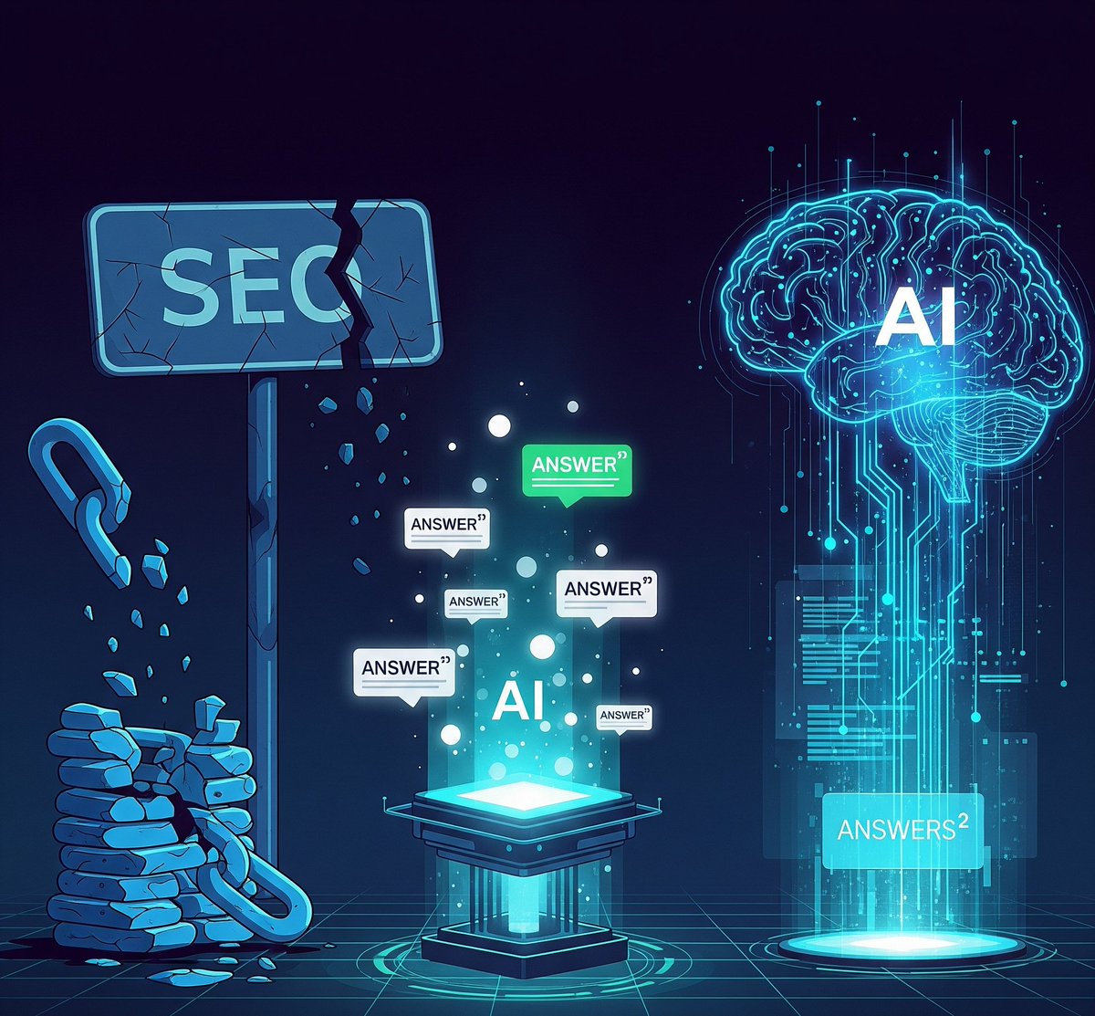 aivisspace's tweet photo. The old SEO game is over.
The new game? Generative Engine Optimization (GEO).

We learned it the hard way when one of our top blog posts vanished from search.
Not because of penalties.
Not because our SEO was wrong.
But because AI gave the answer instead.

Here’s what worked to win visibility back:
→ Structured content like AI-ready answers
→ Used schema markup for context
→ Focused on semantic relevance, not keywords
Result? Our content now gets cited in 3 AI platforms.

🚀 GEO isn’t a threat. It’s the biggest opportunity since Google.

Will you adapt—or get left behind?

#SEO #GEO #AIsearch