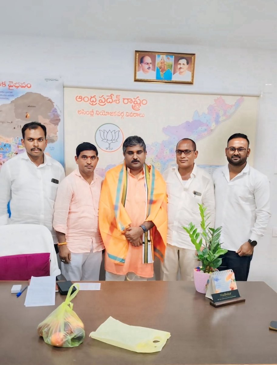 It was a pleasure meeting our dedicated leader Madhukarji on the auspicious occasion of the swearing-in ceremony of our new State President, Shri PVN Madhav Garu, along with our Pathapatnam constituency leaders.