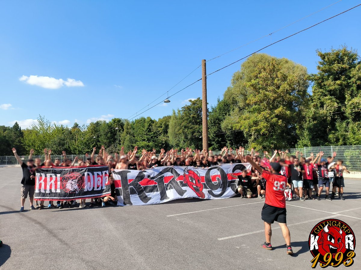 KopRouge93's tweet photo. [Reims - Guingamp] 2ème Journée Ligue 2. 16/08/25. Plus de 200 guingampais présents pour ce premier déplacement de la saison. https://t.co/p8iBCIFtpx
