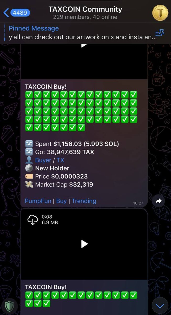 taxytaxcoinalt's tweet photo. Big buys are rolling into $TAX 

People are starting to realize the potential here 
We just saw a 5.9 $SOL buy ($1,156) for nearly 39M TAX!

• New holders are joining
• Price holding strong
• Market cap still early at just $38K

The smart money is loading before the crowd catches on.
When these buys keep stacking, it’s only a matter of time before $TAX explodes.

Stay early. Stay bullish.