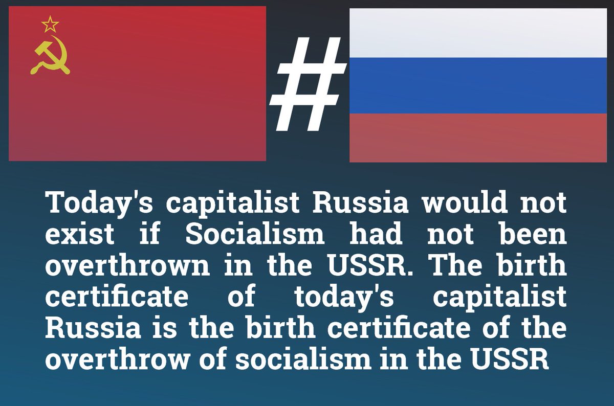 📌 You can't be both with the Soviet Union and today's capitalist Russia; you can't be with Socialism and at the same time with the product of counterrevolution.