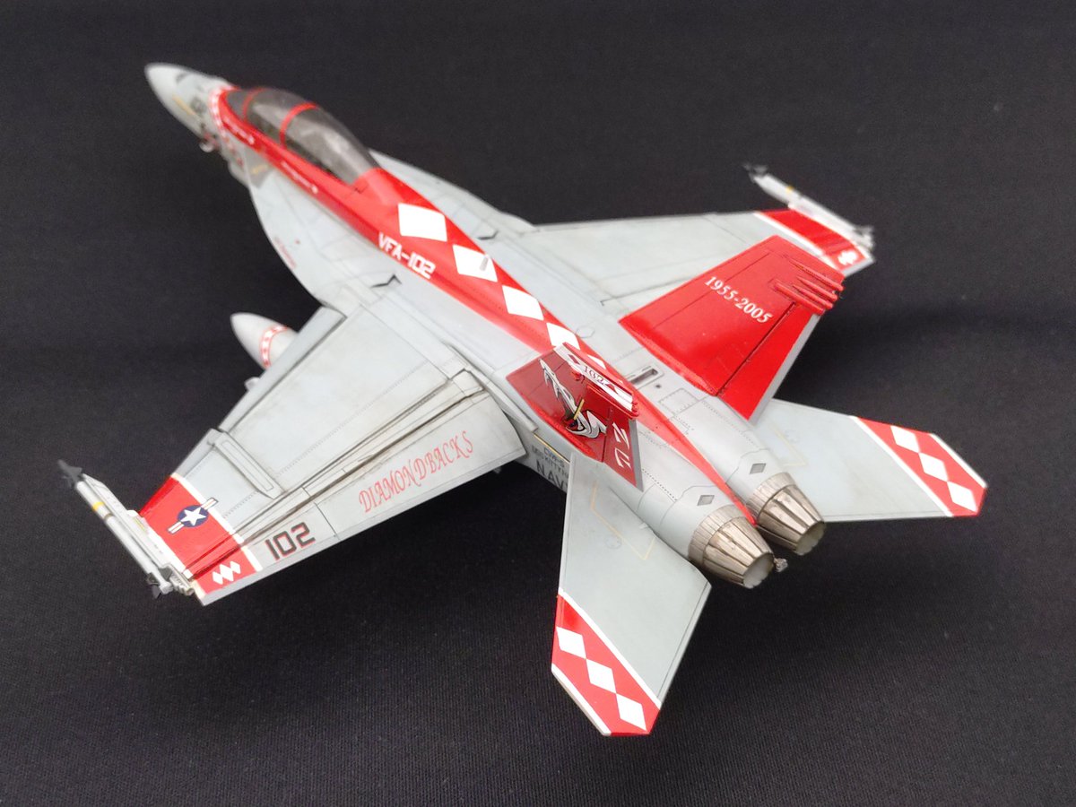 #トップガン祭り
ハセガワ 1/72 F/A-18Fでませてください‼️
ダイアモンド◆バックス50周年記念塗装‼️
完成‼️
動翼は切り離し後ダウン位置で固定
KTさま企画ありがとうございました。
#トップガン祭り完成