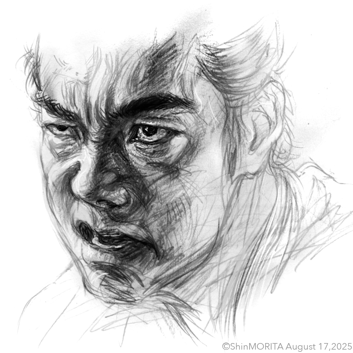 moritax321's tweet image. 「天は見ておるぞ！」
徳川家治の最期を描きました。 
#眞島秀和 さん 
#大河べらぼう #べらぼう絵