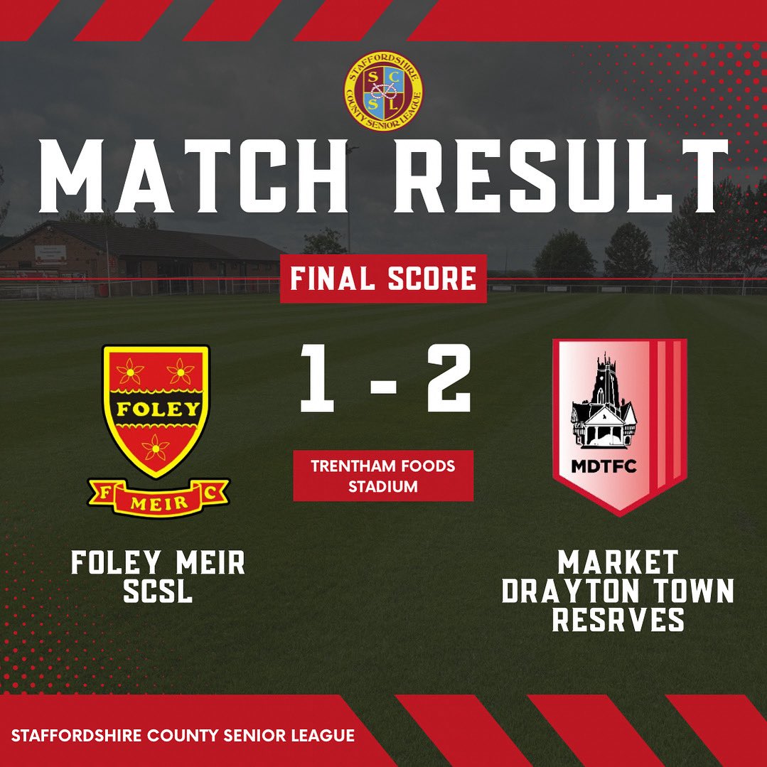 foley_fc's tweet photo. A tough battle at the Trentham Foods Stadium yesterday, but it’s the visitors who take all three points.

⚽️ Thank you to everyone who came down to support the lads – we go again next week!

#UpTheFoley #SCSL #StaffordshireFootball https://t.co/Oq1BQh2SmY