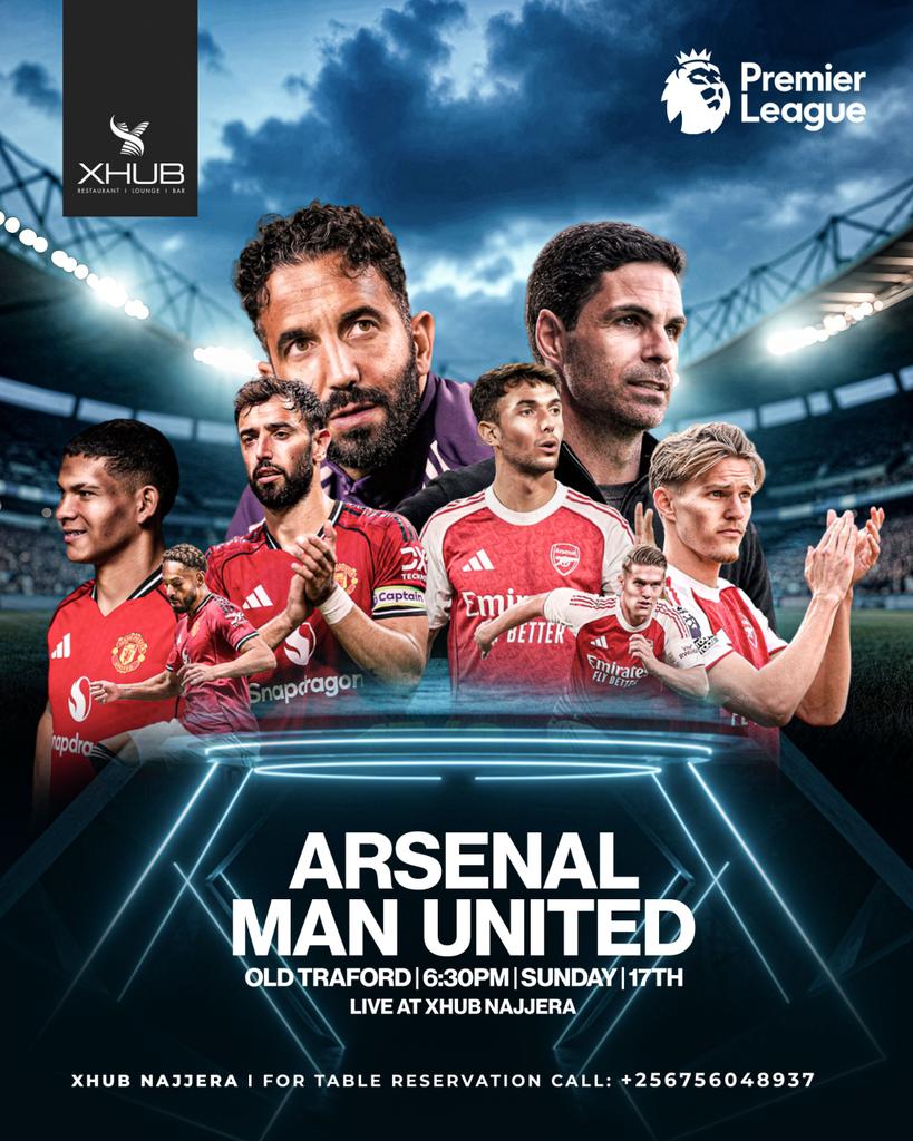 Beer cold, banter hot! Arsenal vs Man Utd LIVE at Xhub Najjera this Sunday 6:30PM ⚽🔥  #Arsenal #ManUnited #XhubNajjera
