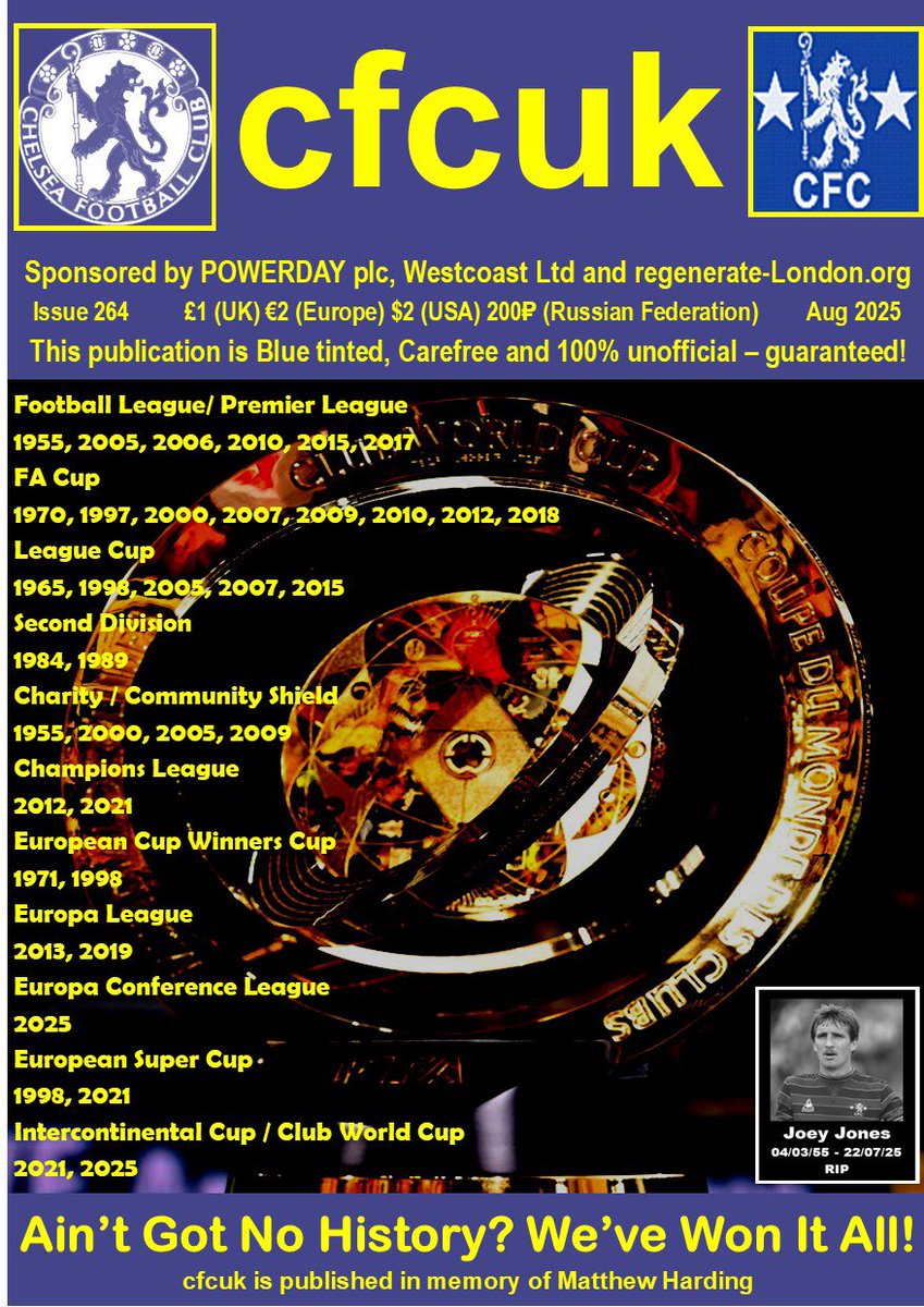 cfcuk264 was brought to you, thanks to;
<a href="/bedfordramble/">Charles Rose</a> 
<a href="/SmiffyEastStand/">Neil Smith</a> 
<a href="/WalterOtton/">Walts ⭐⭐🌍</a> 
<a href="/gate17marco/">Mark Worrall</a> 
<a href="/eddiemacbawa/">Eddie McCreadie 1977 ⭐⭐</a> 
<a href="/PeterNoyce1/">Peter Noyce</a> 
<a href="/StamfordChidge/">Stamford Chidge ⭐️⭐️ 🇺🇦</a> 
<a href="/tim_rolls/">⭐Tim Rolls⭐</a> 
<a href="/SonOfChelsea/">Daniel Childs ☕️</a> 
<a href="/goalie59/">⭐ Clayton ⭐</a> 
<a href="/chriswrightzz/">Chris Wright 🏴󠁧󠁢󠁥󠁮󠁧󠁿</a>