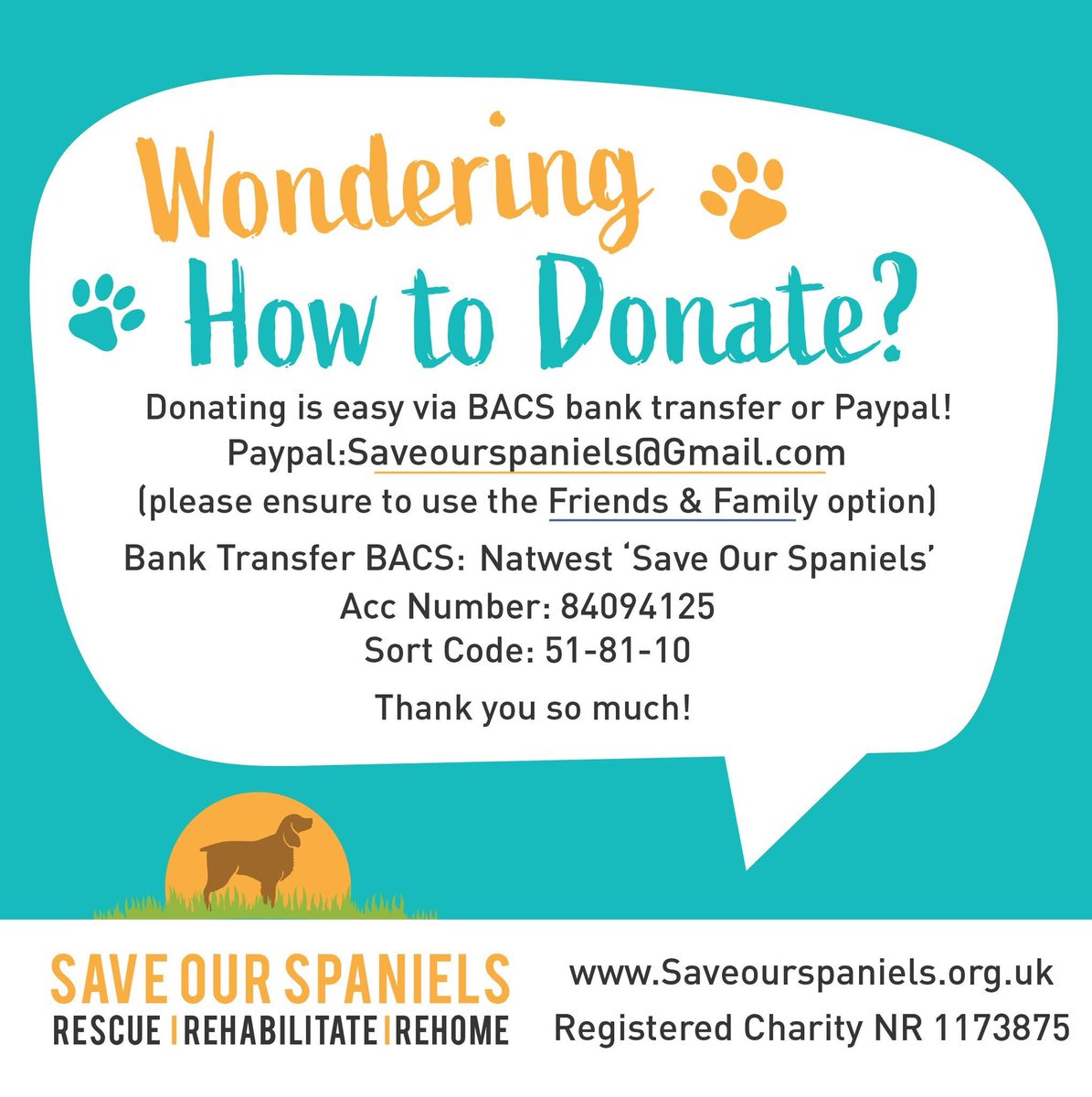 £1 SUNDAY…A Spanish perrera is closing (dogs at risk of being PTS) and we are trying to help as many dogs as we can. Can you donate a £1 today to help? 
Please also complete a gift aid form (if appropriate) which you’ll find on our website as it helps us raise even more. TY ❤️