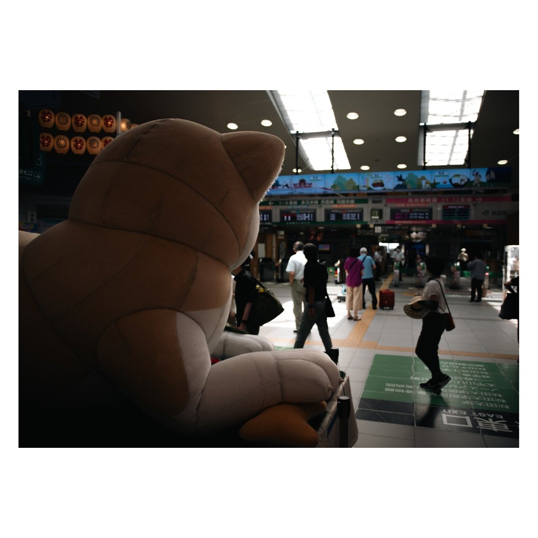 巨大な犬、巨犬(きょだいぬ)

かつて氷が置いてあった改札前も、今やコイツの場所って感じになりましたね。