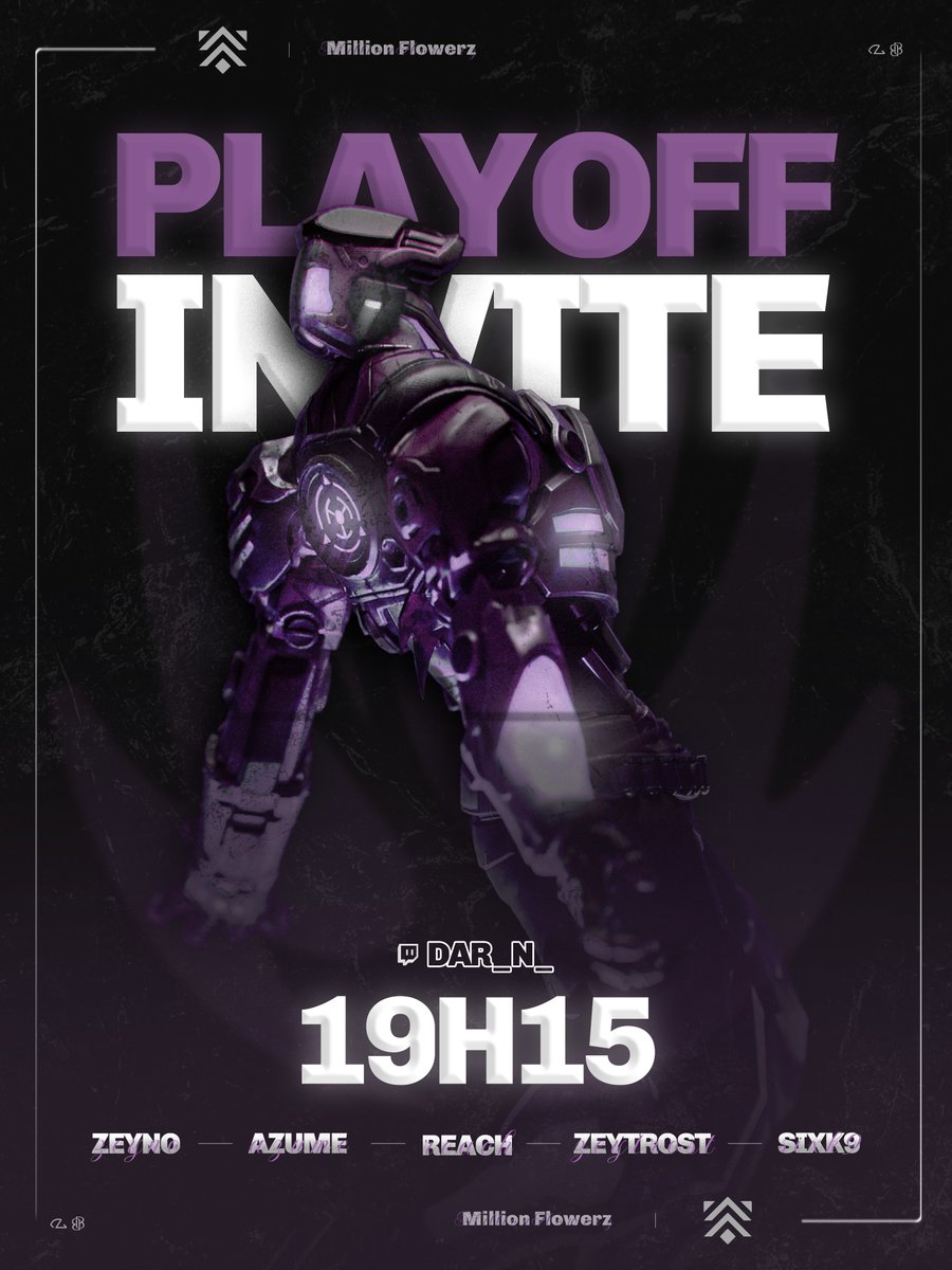 Ce soir, on joue la qualification en Up&amp;Down.
L'objectif est clair : gagner. #MFZONTOP

<a href="/zeynovlr1/">z</a>
<a href="/AzumeVLR/">azume1</a>
<a href="/reachdood/">brandon</a>
<a href="/zeytrostvlr/">zeytrost</a>
<a href="/TheSixK9/">SixK9 🇵🇸</a>

⏲️ 19h15
🟣 twitch.tv/dar_n_