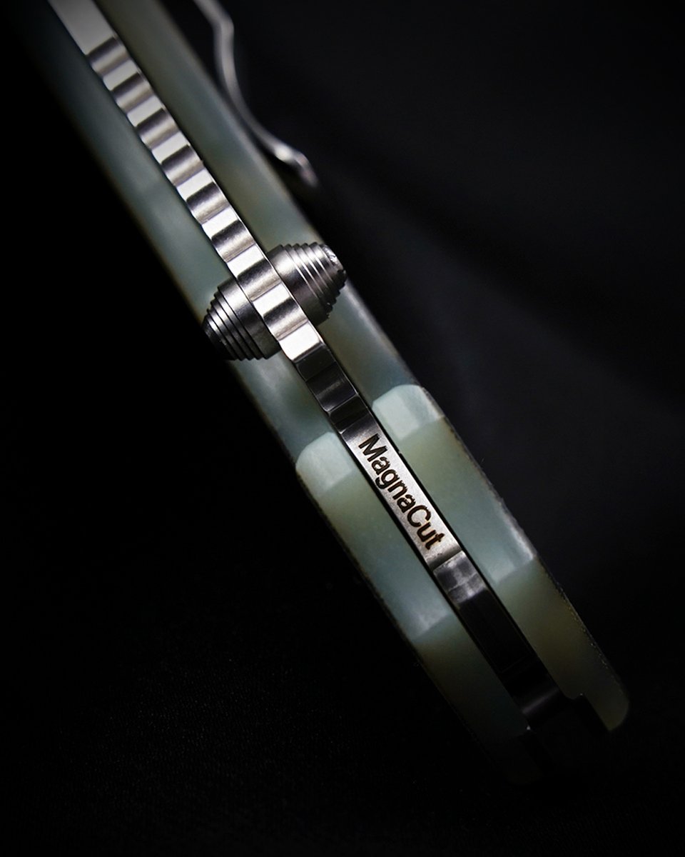 Demkoknives's tweet photo. Designed by metallurgist Dr. Larrin Thomas, MagnaCut combines exceptional toughness, edge retention, and corrosion resistance in a balanced formula that overcomes the usual trade-offs between those qualities. https://t.co/ODKZjdj7Zn