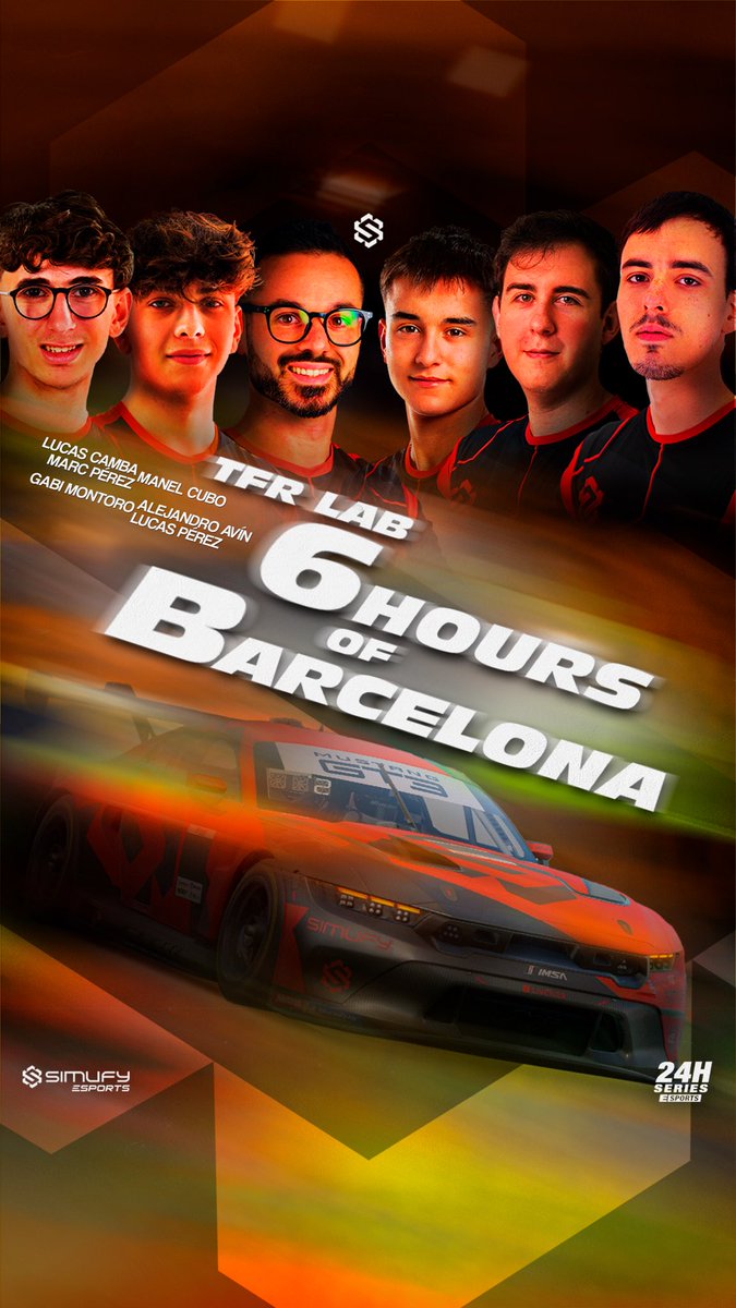 Simufy Esports (@simufyesports) on Twitter photo 🇪🇸ESPAÑOL🇪🇸
🫣¡ESTAMOS DE VUELTA A TODO GAS!🫣
🍹Después de disfrutar de nuestras vacaciones, estamos de vuelta con las <a href="/24H_ESPORTS/">24H SERIES ESPORTS</a> en casa, en el <a href="/Circuitcat_es/">Circuit de Barcelona-Catalunya</a>!🇪🇸
Esta vez estaremos con 2 coches, el #14 de <a href="/LCamba17/">lucas_camba17</a> , <a href="/ManelCubo/">Manel Cubo Torres</a> y <a href="/mrk146/">Marc Pérez</a> y el #33 de <a href="/Alejandro_ar55/">Alejandro Avín Ruisánchez</a> , 🇪🇸ESPAÑOL🇪🇸
🫣¡ESTAMOS DE VUELTA A TODO GAS!🫣
🍹Después de disfrutar de nuestras vacaciones, estamos de vuelta con las <a href="/24H_ESPORTS/">24H SERIES ESPORTS</a> en casa, en el <a href="/Circuitcat_es/">Circuit de Barcelona-Catalunya</a>!🇪🇸
Esta vez estaremos con 2 coches, el #14 de <a href="/LCamba17/">lucas_camba17</a> , <a href="/ManelCubo/">Manel Cubo Torres</a> y <a href="/mrk146/">Marc Pérez</a> y el #33 de <a href="/Alejandro_ar55/">Alejandro Avín Ruisánchez</a> ,