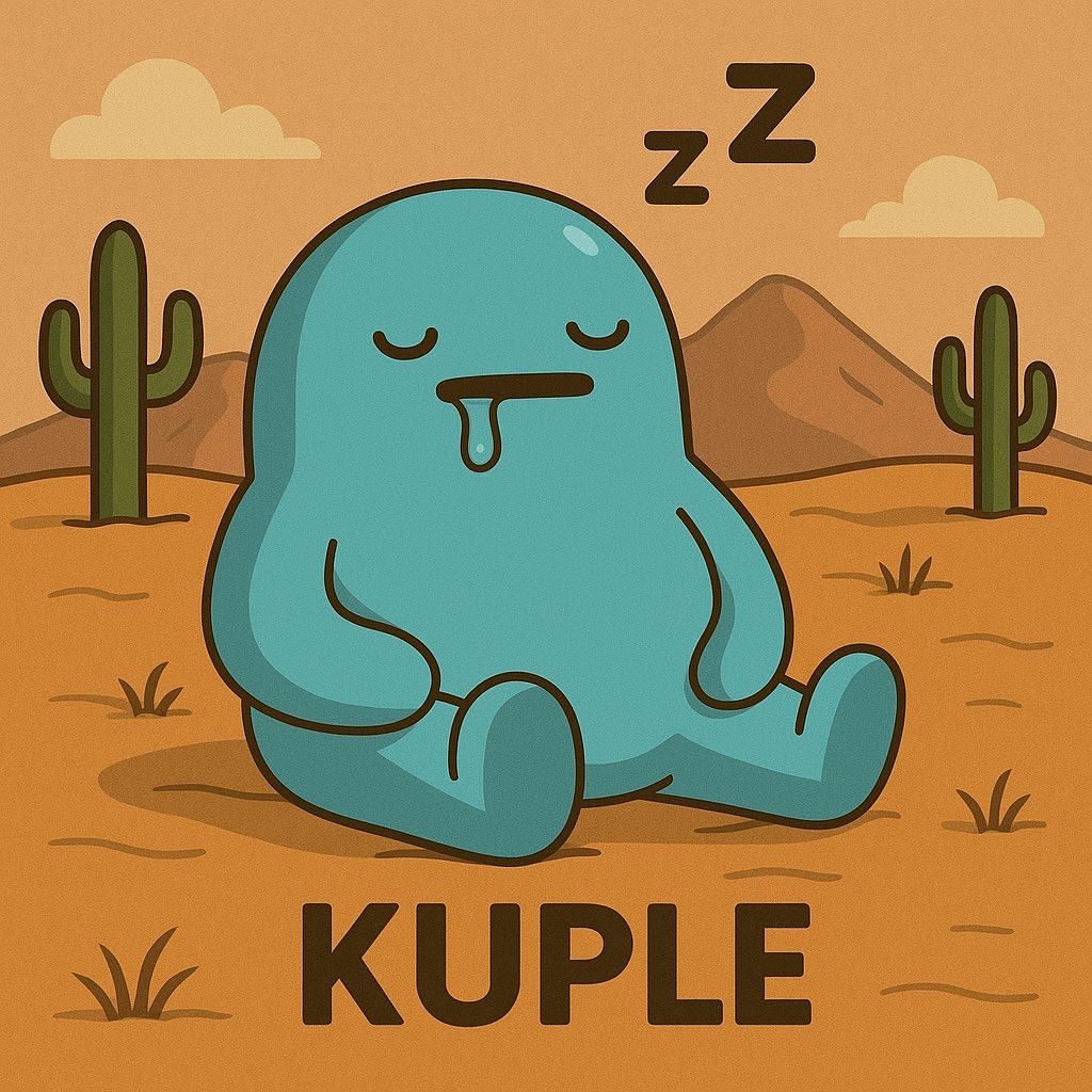 KupleCTO's tweet photo. 😴 Kuple fell asleep in the desert…
But even in dreams, $KUPLE keeps growing. 🌵✨

#KUPLE #KUPLECTO #BONK https://t.co/DvfsoHqTKt