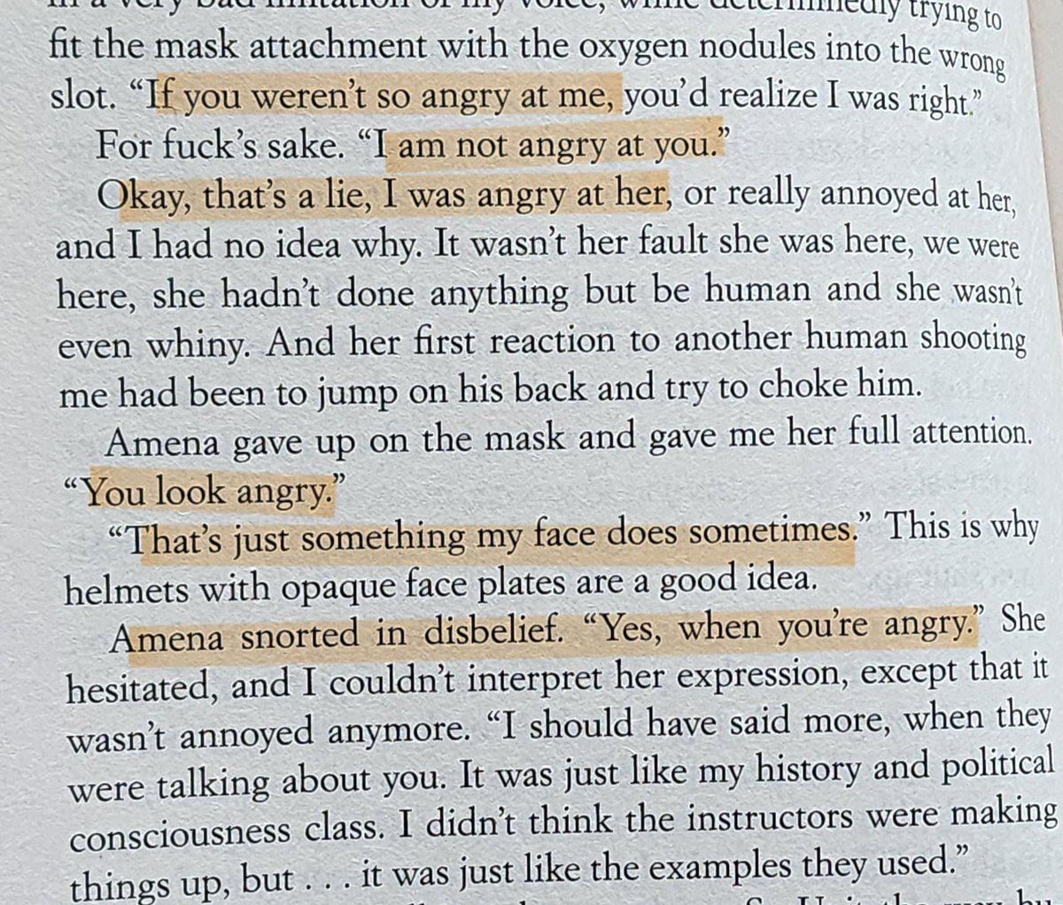 #머더봇다이어리 #머더봇소설 
#murderbot 
앜ㅋㅋ 아메나랑 머더봇 투탁거리는 거 왜이렇게 귀엽냐 ☺️
So adorable seeing Amena and Murderbot argue. Can't  forget the scene where Murderbot spotted her with a MAN