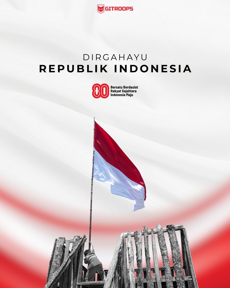 gitroops's tweet photo. 80 tahun merdeka, namun kemajuan sejati masih terhambat korupsi, ketimpangan, dan janji-janji kosong. Mari wujudkan kemerdekaan yang hakiki: adil, makmur, dan berdaulat! https://t.co/J73Xef76FQ