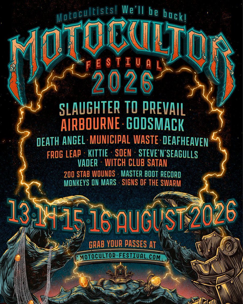 Heading back to France next August @motocultorfestival 🇫🇷

motocultor-festival.com