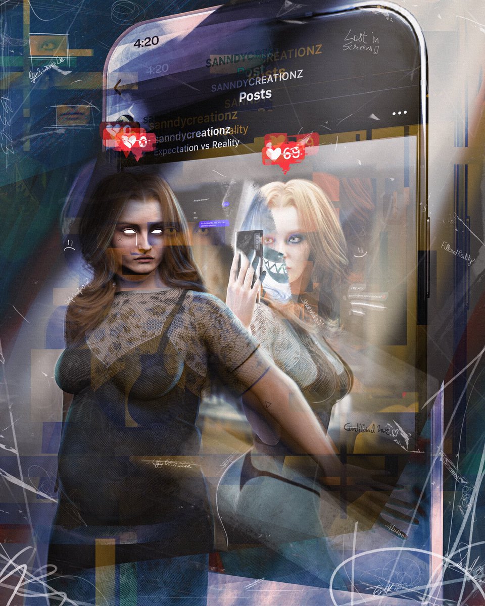 SanndyCreationz's tweet image. Art about emotions ❤️‍🩹