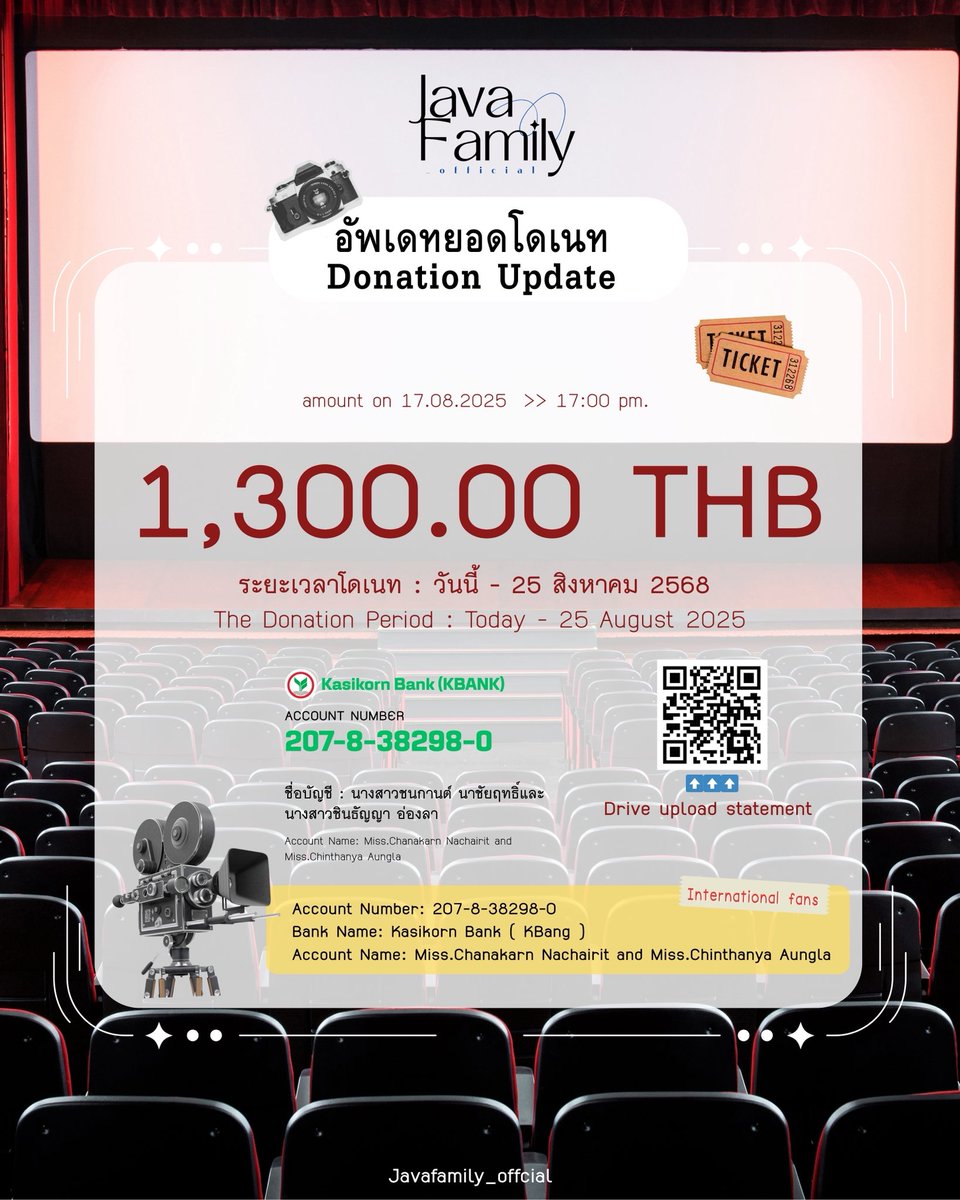 Update donation statement ✨

🔗 drive.google.com/drive/folders/…

#Java20thChapter
ꗯ꙼̈ 𓂂 <a href="/javabh28/">จอวอจาว่า</a> #javabh