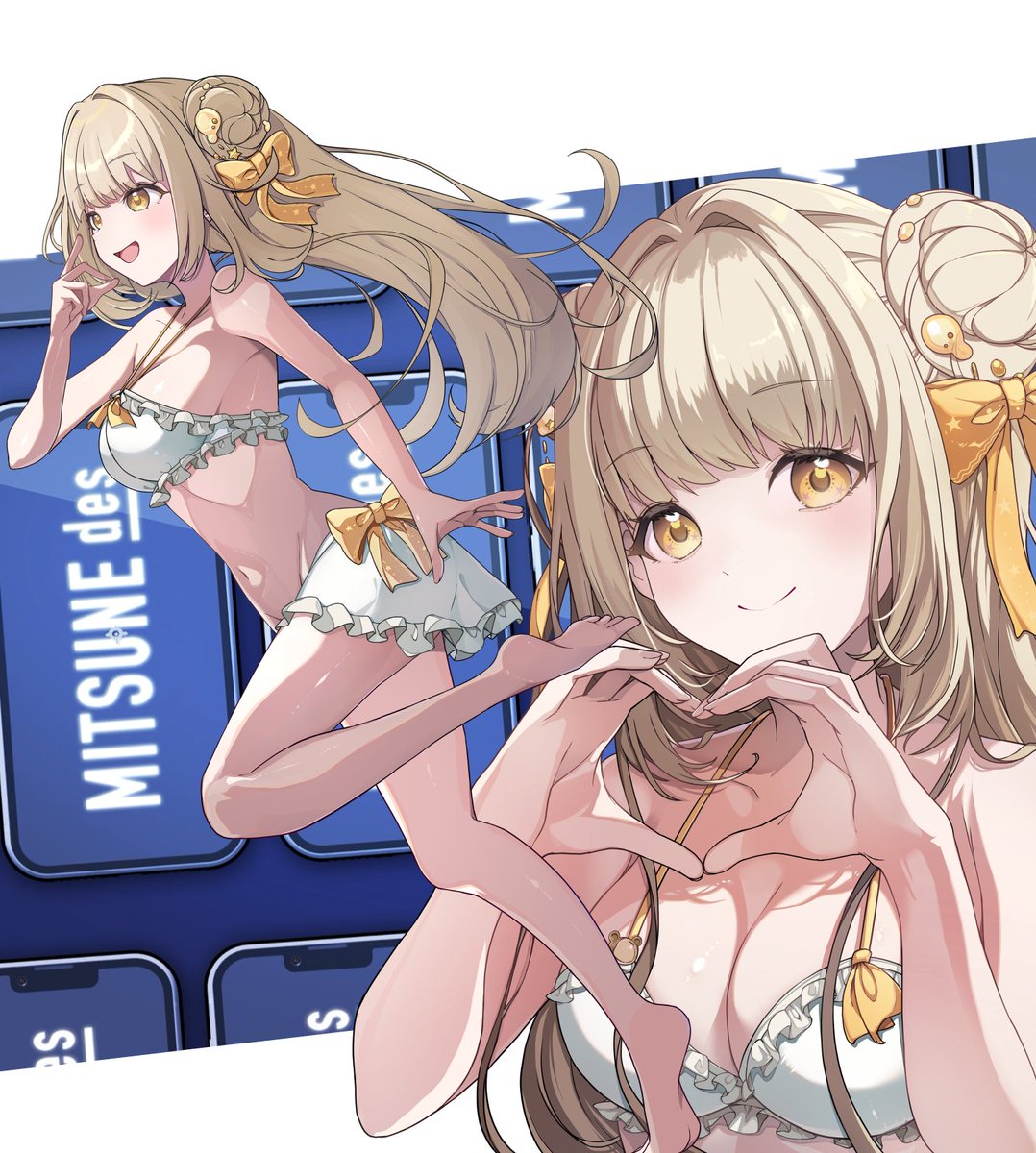 蜜音はにさん（#Honey_Confeito）のフルート演奏動画
イラストと動画担当させていただきました🎨

み、水着だー！！！！！！！！！！！！！

アイワナムチュー🍯蜜音はに(Flute)【オリジナルMV】 youtu.be/HcgyqQGrf6o?si…