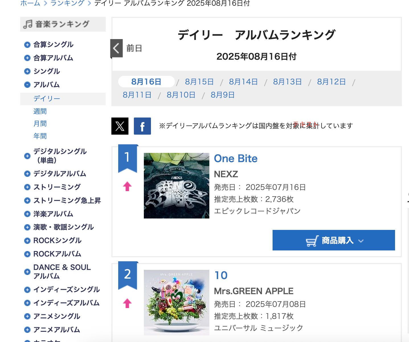 オリコン/ランキング/切り抜き オリコン広報部【公式】 on X: 