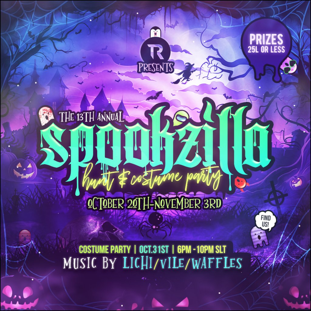 Schnee666's tweet photo. I'm participating in this year's Spookzilla!!🦖
It's a hunt event where you search for hidden prizes priced at 25L$ or less.
I'm not sure what I'll be making yet but as usual it's going to be something fun! 😊
See you there~ ✨
#SL #SecondLife #Spookzilla #SLFurry #FurrySL https://t.co/xSOJRCW4Sl