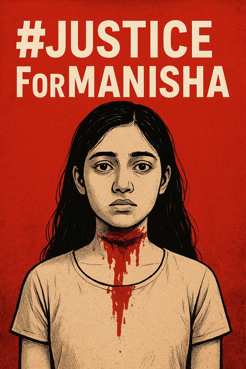 A heartbreaking incident from Singhani, Haryana 💔
19-Year-old Manisha, a play school teacher and resident of Dani Laxman, was brutally murdered. Her body was found near the canal in Singhani with her throat slit. Justice must be delivered without delay. 

<a href="/cmohry/">CMO Haryana</a> <a href="/NayabSainiBJP/">Nayab Saini</a>