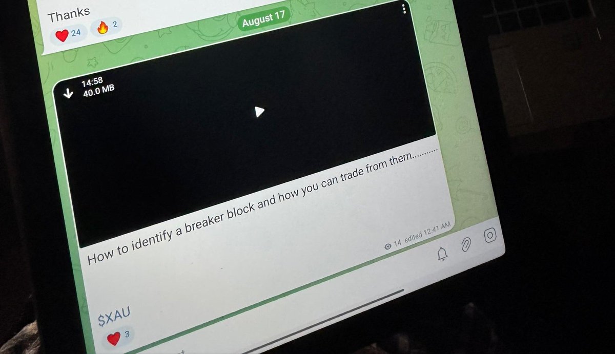 New lesson on Breaker block dropped !! 

Join : t.me/TJb7Inrux_c0ZW…