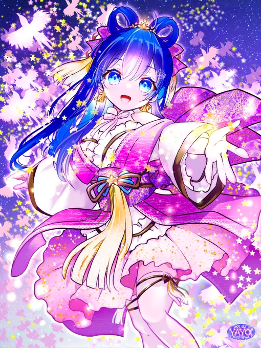 #お盆はフォロワーさんが増えるらしい 先月のイラストからタグお借りしました