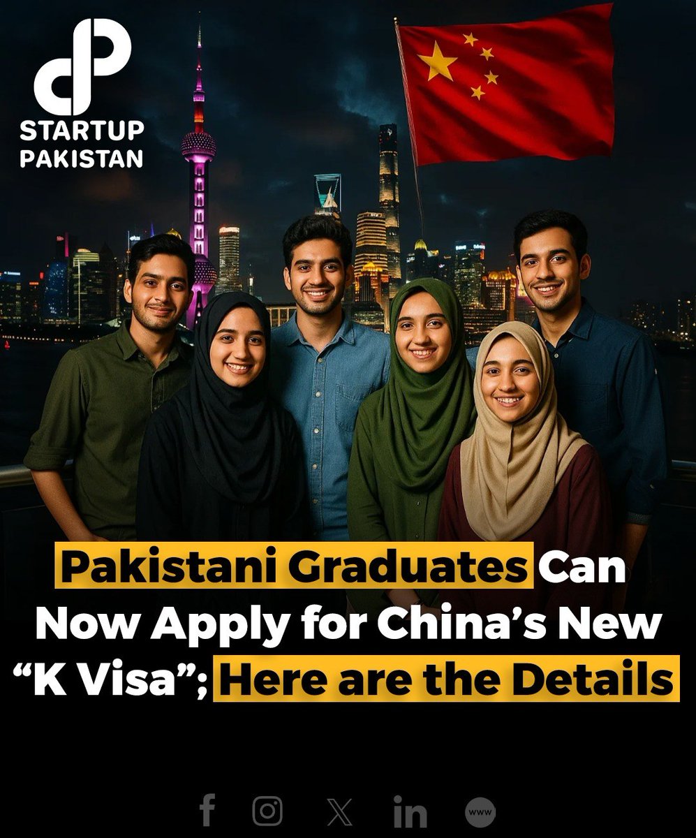 PakStartup's tweet photo. Pakistani Graduates Can Now Apply for China’s New “K visa”

Read More: https://t.co/p5dvbxsGHc.

#China #KVisa #PakistaniGraduates #StudyAbroad #ResearchOpportunities https://t.co/bgumrbBXEp