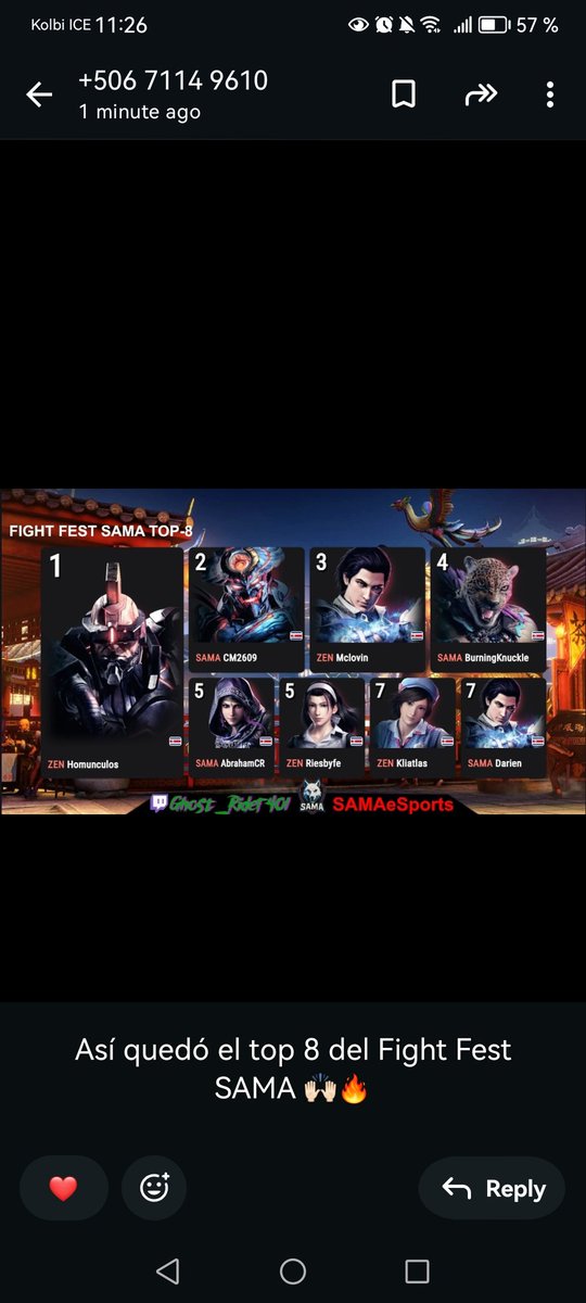 CrHomunculus's tweet image. Torneo efectuado en Infinity Game Center...

Gran torneo realizado por el Team Sama... 

#TEKKEN8 #zen #Jack8