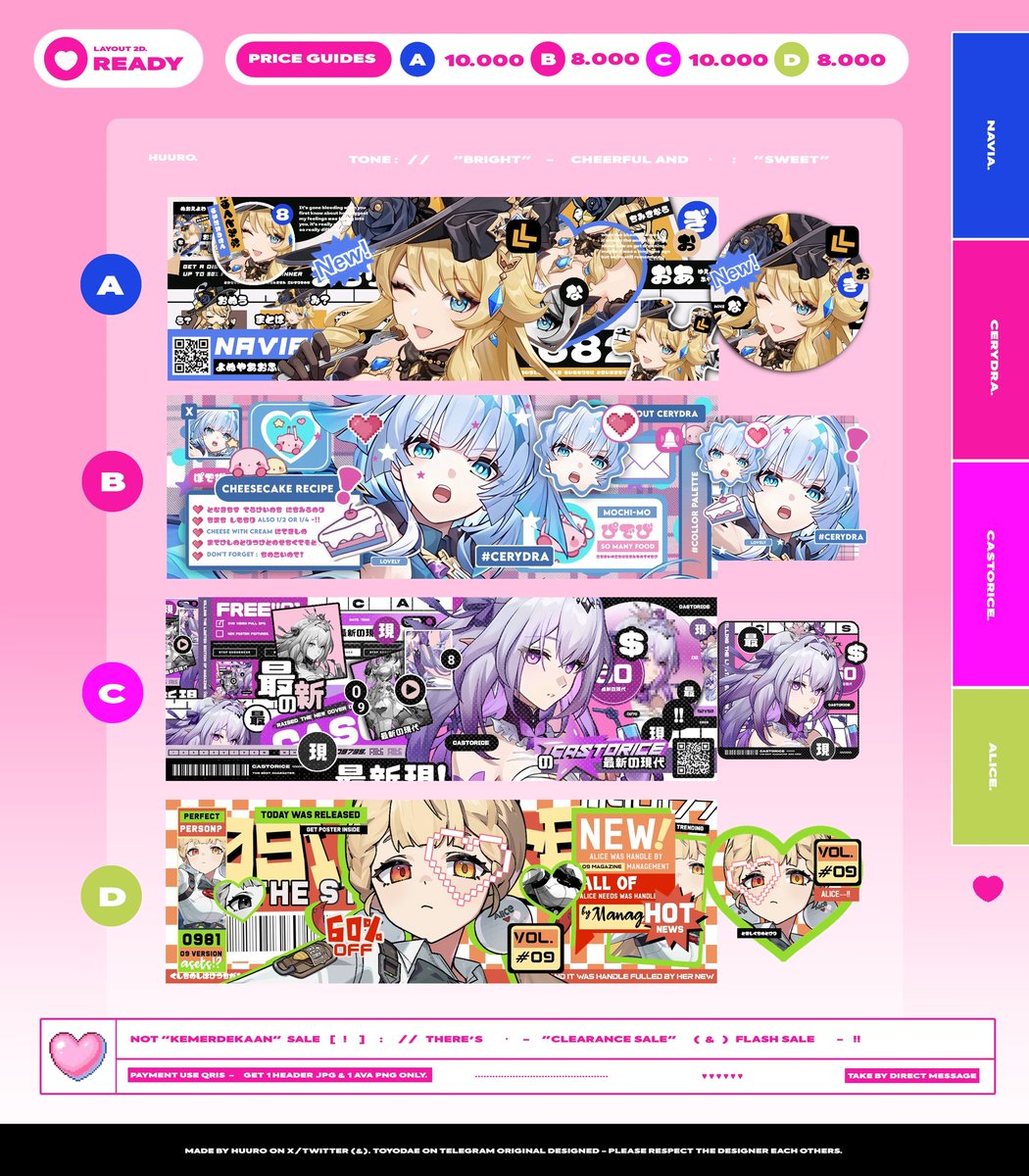 huuro's tweet photo. ︎ ︎ ︎︎ ︎ ︎︎ ︎
[ HELP RT] :
Halo, saya ada 8 layout 2D ready stock clearance sale. Harga mulai dari 8k- 10k saja (&amp;). Bisa langsung di take lewat DM! - Sebut mau (A./B./C) Don't forget to @ after dm

- #zonauang #zonaba︎ ︎ ︎︎ ︎ ︎︎
︎ ︎ ︎︎ ︎ ︎︎ ︎ https://t.co/y4OuhUMiMi