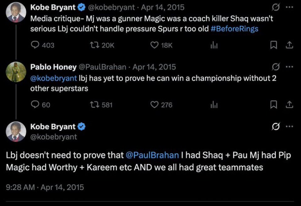 Kobe immortalized your dumbass in this screenshot, but a year later on June 10, 2016, you were still posting bullshit about LeBron

Then suddenly, you never tweeted about him again 

What happened after June 10, 2016?????