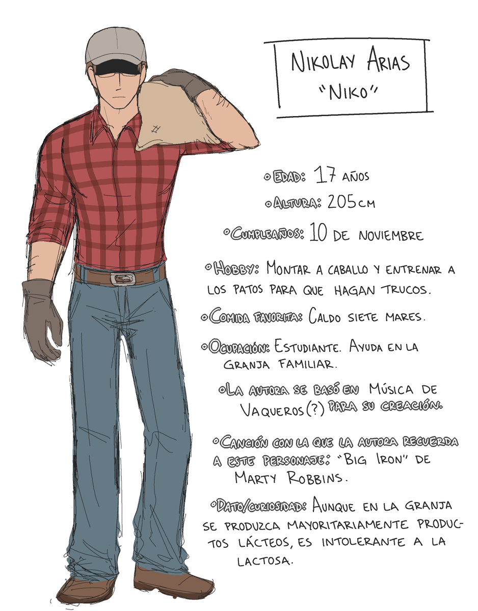 inusitol_'s tweet photo. realmente quería hacerlo un vaquero forajido(?) al principio pero el ambiente de la historia no da para ello, por eso es un granjero wuuuu

si quieren saber algo más q no sea el tamaño de su poronga pueden preguntar 🫡 x2 https://t.co/n0cbSERn7K