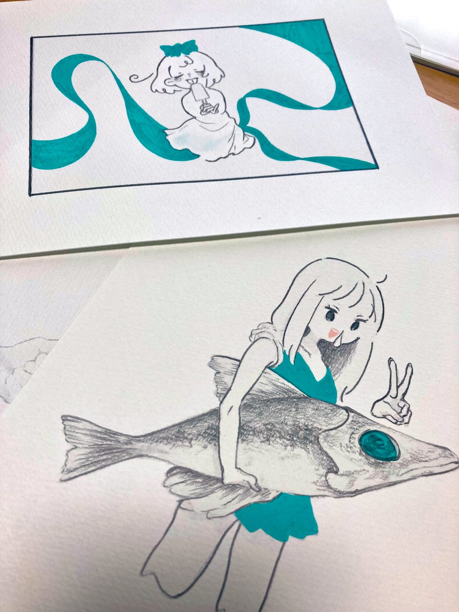 （新）鮮（な）線をグループ展にもっていきます