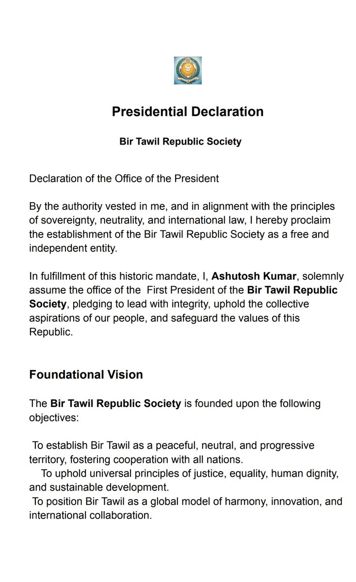 BirTawil Republic Society tweet media