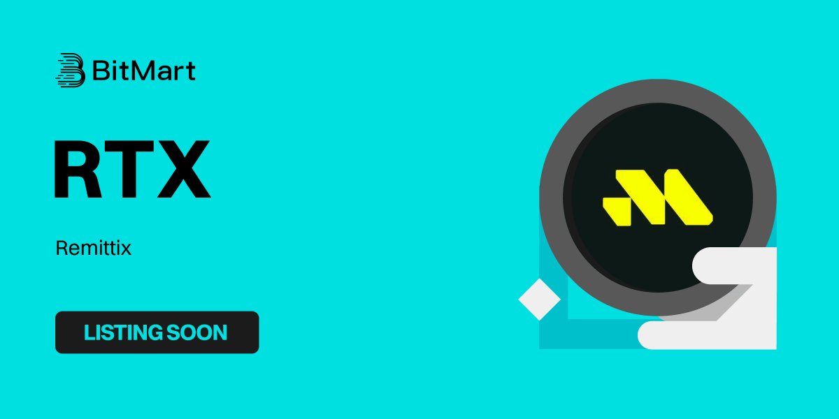 🌟 Upcoming New Listing 🌟

🤩 #BitMart will list RTX <a href="/remittix/">Remittix</a> soon!

Keep an eye on our socials for further announcements.

Share in the comments what you like about this project 👇

#RTXBitMartListing