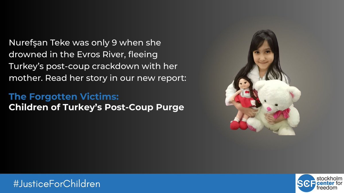 Nurefşan Teke was only 9 when she drowned in the Evros River while fleeing Turkey’s post-coup crackdown with her mother.
Her story is one of many told in "The Forgotten Victims," our new report on the children of Turkey’s purge.
📖  Read here: buff.ly/uw2mRC1